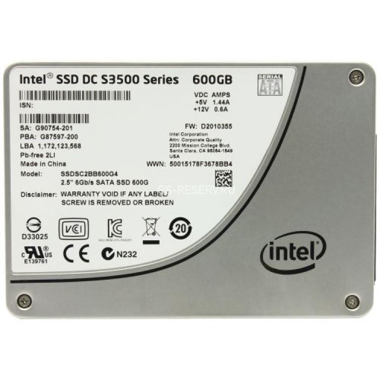 Твердотелый Накопитель SSD Intel SSD DC S3500 Series 600Gb TRIM MLC 6G SATAIII 2,5" 7mm(SSDSC2BB600G401)