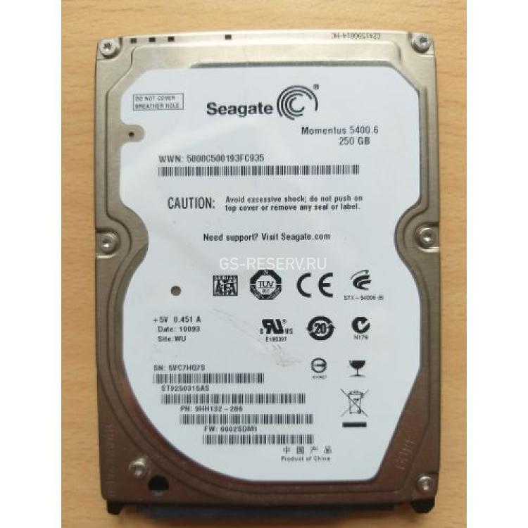 Жесткий Диск Seagate Momentus 5400.6 250Gb (U300/5400/8Mb) NCQ SATAII 2,5"(ST9250315AS)