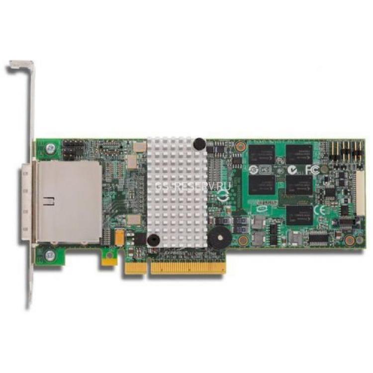 Контроллер SAS RAID LSI Logic CPU XOR PowerPC 800Mhz 512Mb Ext-2xSFF8088 8xSAS/SATA RAID50 U600 PCI-E8x 2.0(LSI00205)