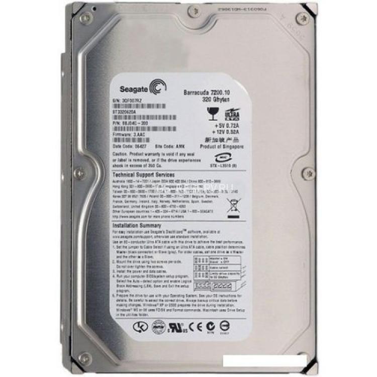Жесткий Диск Seagate Barracuda 7200.10 320Gb (U100/7200/16Mb) IDE(9BJ04G)
