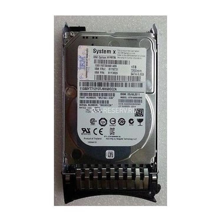 Жесткий Диск IBM Eserver xSeries (Seagate) Constellation.2 ST91000640NS 1Tb (U600/7200/64Mb) 6G SATAIII 2,5" G2HS For x3250M5 x3100M5 M4 M3 M2(68Y7712)