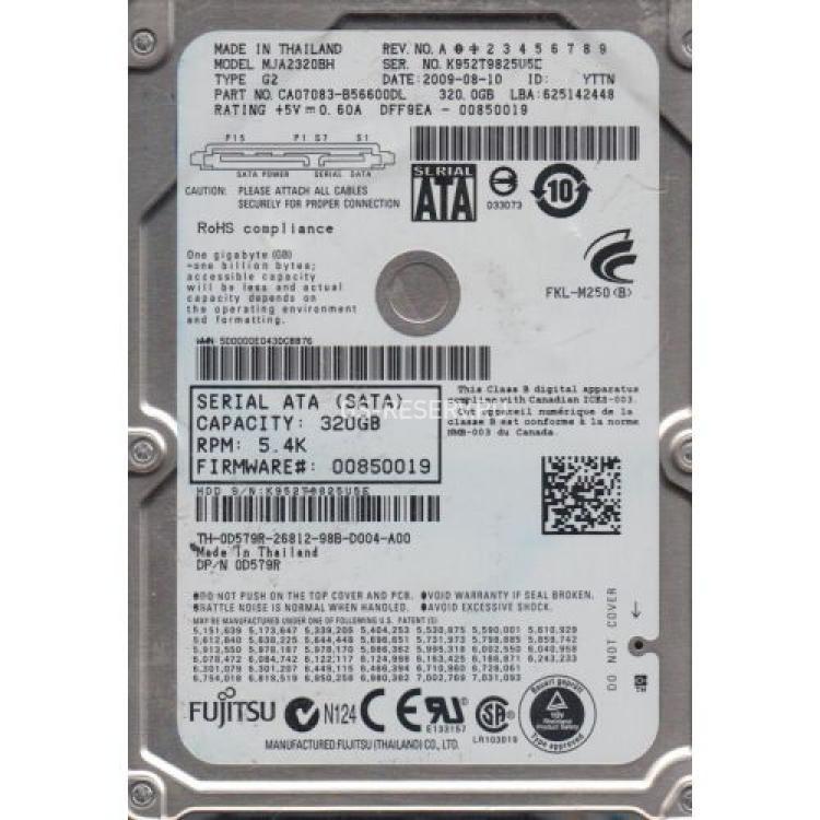 Жесткий Диск Fujitsu 320Gb (U300/5400/8Mb) SATAII 2,5"(MJA2320BH G2)