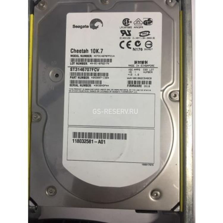 Жесткий Диск Seagate Cheetah 10K.7 146,8Gb (U2048/10000/16Mb) 40pin Fibre Channel 3,5"(ST3146707FCV)