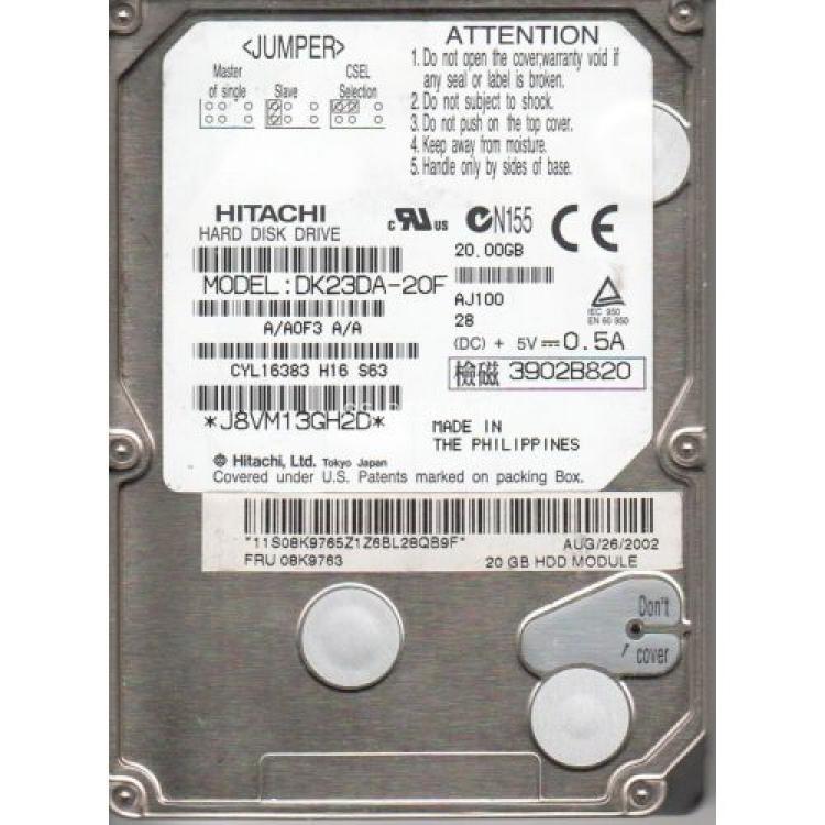 Жесткий Диск Hitachi Travelstar DK23 20Gb (U100/4200/2Mb) IDE 2,5"(DK23DA-20F)
