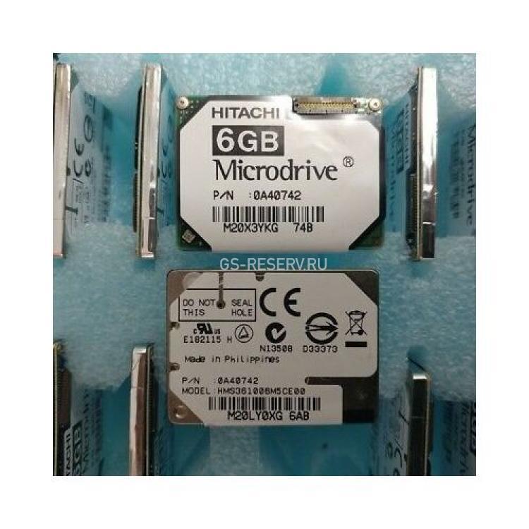 Жесткий Диск Hitachi Microdrive 3K8 6Gb (U33/3600) PATA ZIF 1"(HMS361006M5CE00)