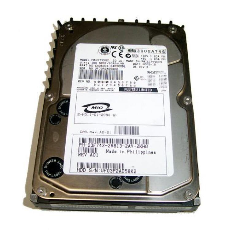 Жесткий Диск Fujitsu 73,5Gb (U160/10000/8Mb) 80pin U160SCSI(CA05904-B400)