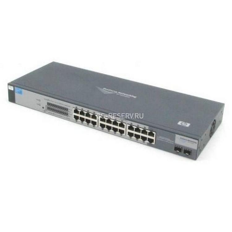 Коммутатор HP ProCurve Switch 24x1000Mbps 2xSFP+ WEB-Managed Layer 2 19" 1U(1800-24G)