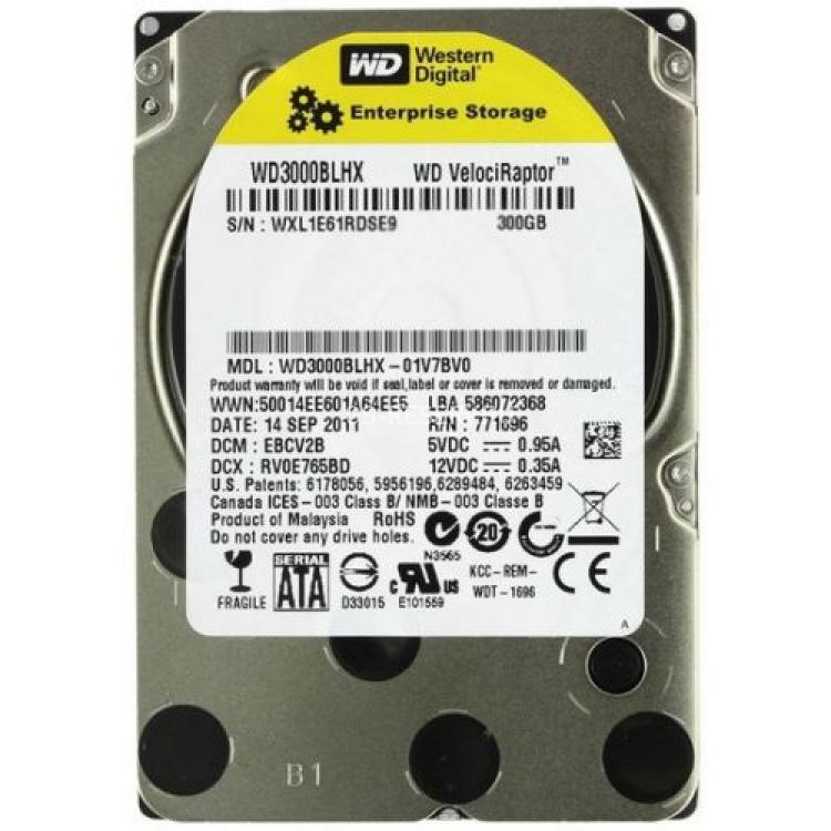 Жесткий Диск Western Digital VelociRaptor 300Gb (U600/10000/32Mb) RAFF 6G SATAIII 2,5"(WD3000BLHX-01V7BV0)