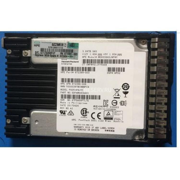 Твердотелый Накопитель SSD SAS HP (Toshiba) 3.84Tb 12G MLC SAS 2,5" For Proliant Gen8 Gen9 Gen10 P2000 G3 MSA2062 MSA2060 MSA2052 MSA2050 MSA2042 MSA2040 MSA2000 MSA1060 MSA1050 MSA1040 D2700(817053-001)