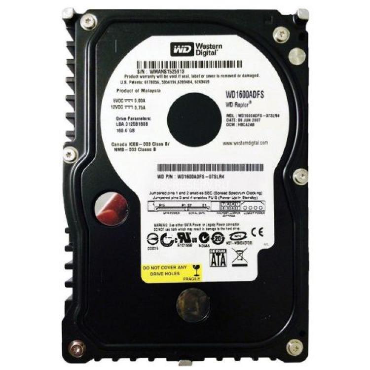Жесткий Диск Western Digital Raptor 160Gb (U300/10000/16Mb) SATAII(GR447)
