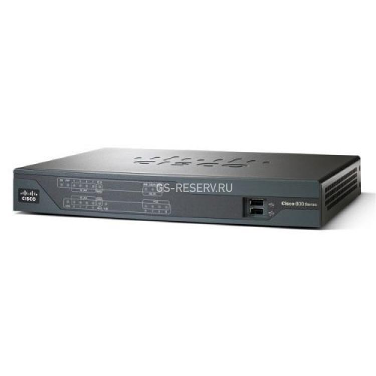 Маршрутизатор Cisco 881 Ethernet Security Router 4port-10/100Mbps 128Mb-Flash 256Mb-DRAM(800-28732-04)
