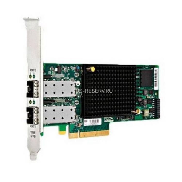Сетевой Адаптер HP StorageWorks Dual Port Converged Network Adapter HSTNS-BN56 (Emulex) OCE10102 10Гбит/сек Dual Port 2xSFP+ HBA FC LP PCI-E8x 2.0(AW520-63002)