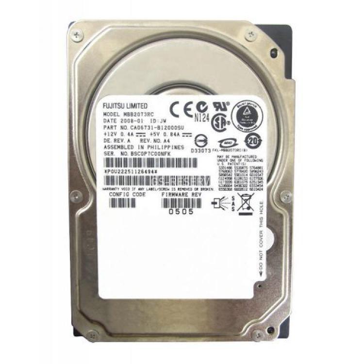 Жесткий Диск Fujitsu 73Gb (U300/10000/16Mb) Dual Port SAS 2,5"(MBB2073RC)