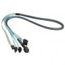 Шлейф SAS LSI Logic 1xSFF-8643 (mSASx4) To 4xSATA (4xSATA Жесткий Диск или Корзина) 100cm/1m(CBL-SFF8643-SATASB-10M)
