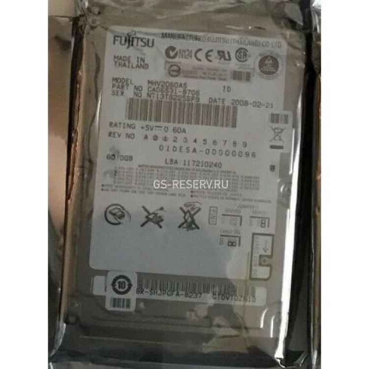 Жесткий Диск Fujitsu 60Gb (U100/5400/8Mb) IDE 2,5"(MHV2060AS)