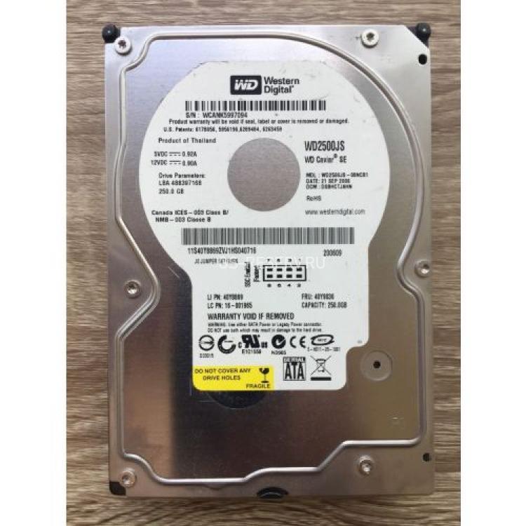 Жесткий Диск Western Digital Caviar SE 250Gb (U300/7200/8Mb) SATAII(WD2500JS)
