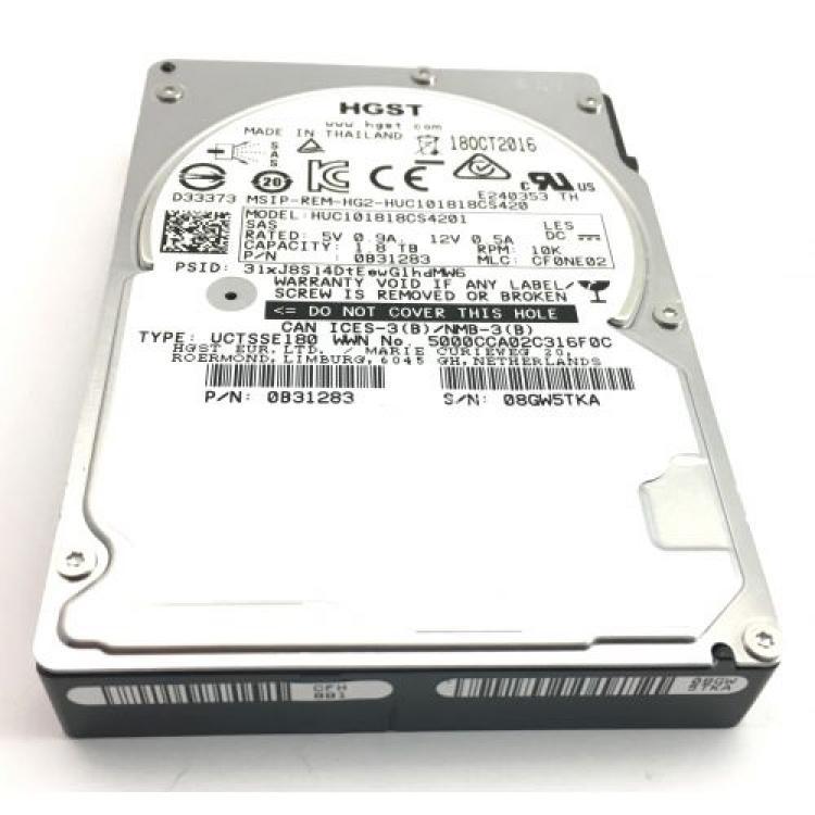 Жесткий Диск HGST (Hitachi) Ultrastar C10K1800 SED 1.8Tb (U1200/10520/128Mb) AF SED 512e 12G SAS 2,5"(0B30876)