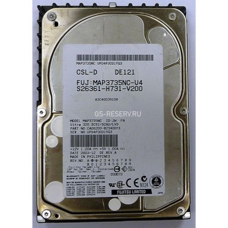Жесткий Диск Fujitsu 73,5Gb (U320/10000/8Mb) 80pin U320SCSI(MAP3735NC)