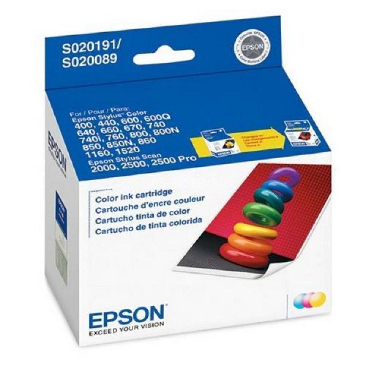 Картридж Epson Stylus Color(400 600 800 850 1520) 600Q 35ml Color(S020089)
