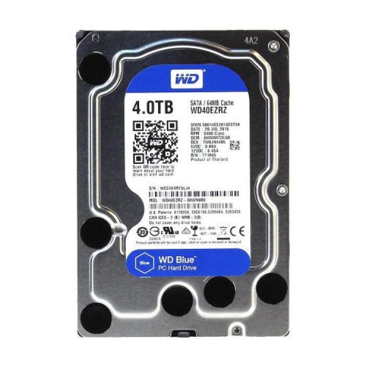 Жесткий Диск Western Digital Blue 4Tb (U600/5400/64Mb) 6G SATAIII(WD40EZRZ)