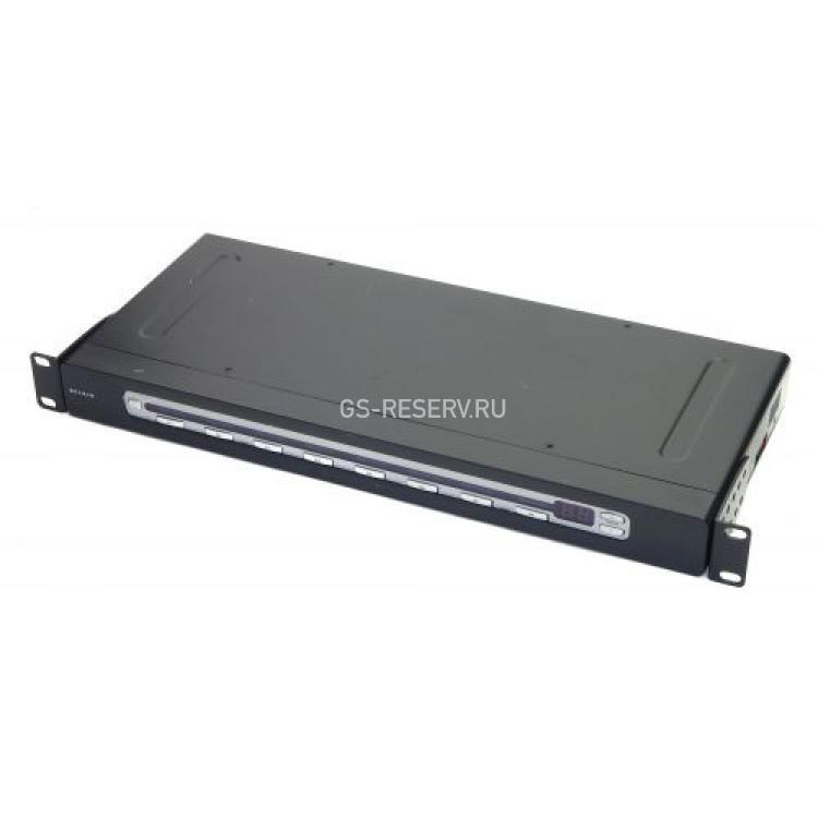 KVM Переключатель Belkin OmniView PRO2 8-Port KVM Switch электронный 8хPC PS/2 USB Video 2048x1536 @85Hz Flash 1U 19"(F1DA108T)