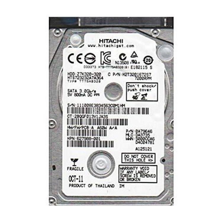Жесткий Диск Hitachi Travelstar Z7K320 320Gb (U300/7200/16Mb) SATAII 2,5"(0A79646)