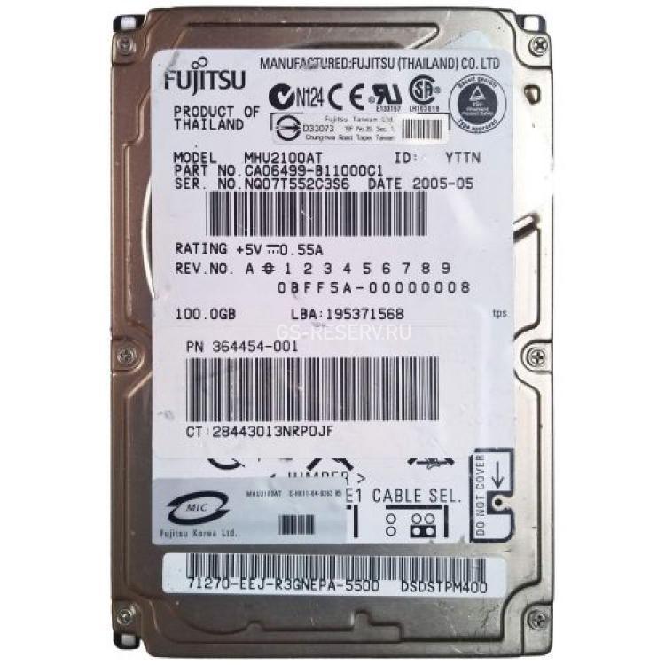Жесткий Диск Fujitsu 100Gb (U133/4200/8Mb) IDE 2,5"(MHU2100AT)