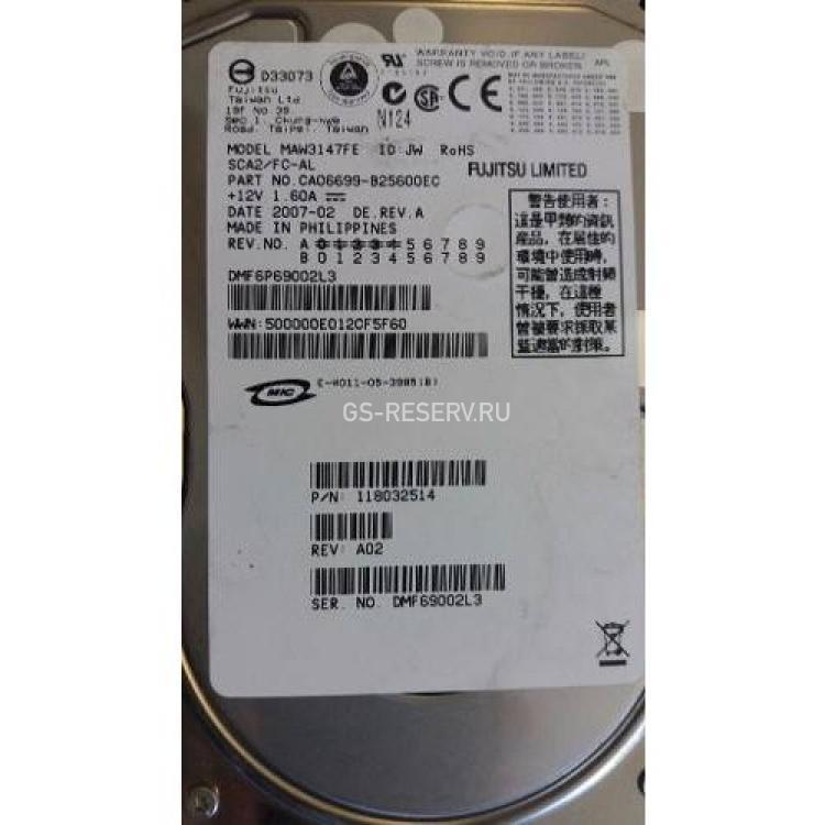 Жесткий Диск Fujitsu 146Gb (U2048/10000/8Mb) 40pin Fibre Channel 3,5"(MAW3147FE)