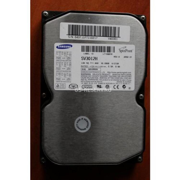Жесткий Диск Samsung SpinPoint V40 30Gb (U100/5400/2Mb) IDE(SV3012H)
