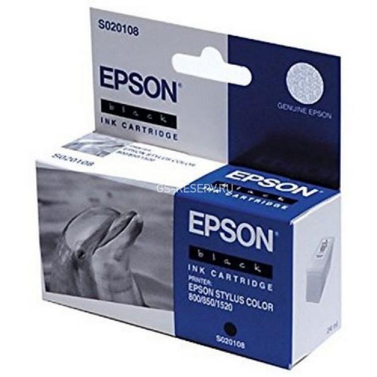 Картридж Epson Stylus Color(800 850 1520) 24ml Black(S020108)