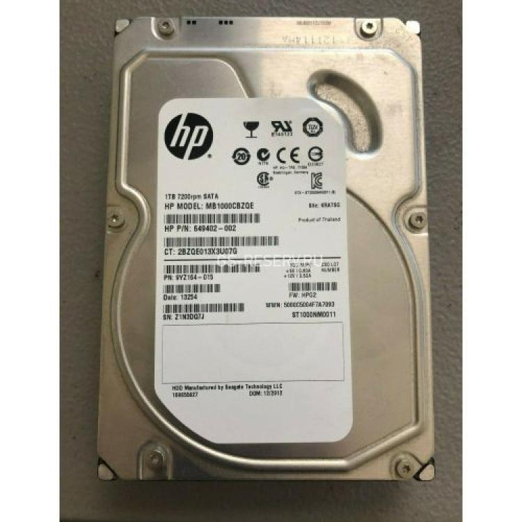Жесткий Диск HP (Seagate) Constellation ES ST1000NM0011 1Tb (U600/7200/64Mb) 6G SATAIII For Gen5 Gen5p Gen6 Gen7(MB1000CBZQE)