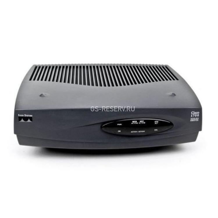 Маршрутизатор Cisco 1720 10/100BaseT Modular Router 1port-10/100Mbps 2xWIC 2xWAN 16Mb-Flash 64Mb-DRAM(CISCO1720)