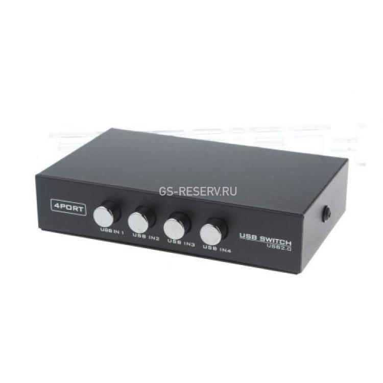 KVM Переключатель Maituo механический 4хUSB Af->4xBf Metal(MT-1A4B)