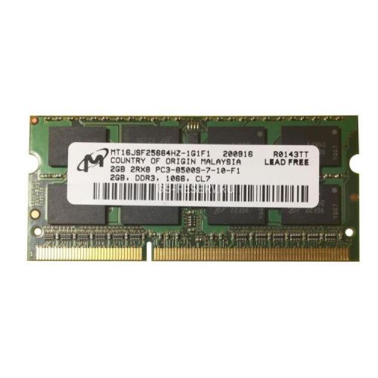 RAM SO-DIMM DDRIII-1066 Micron 2048Mb 2Rx8 PC3-8500S(MT16JSF25664HZ-1G1F1)
