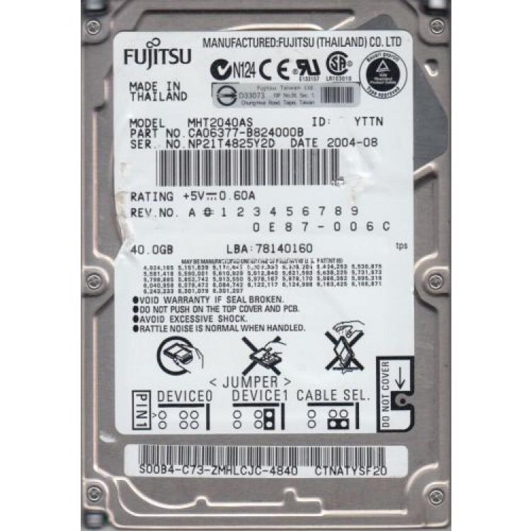 Жесткий Диск Fujitsu 40Gb (U100/4200/8Mb) IDE 2,5"(71P7503)
