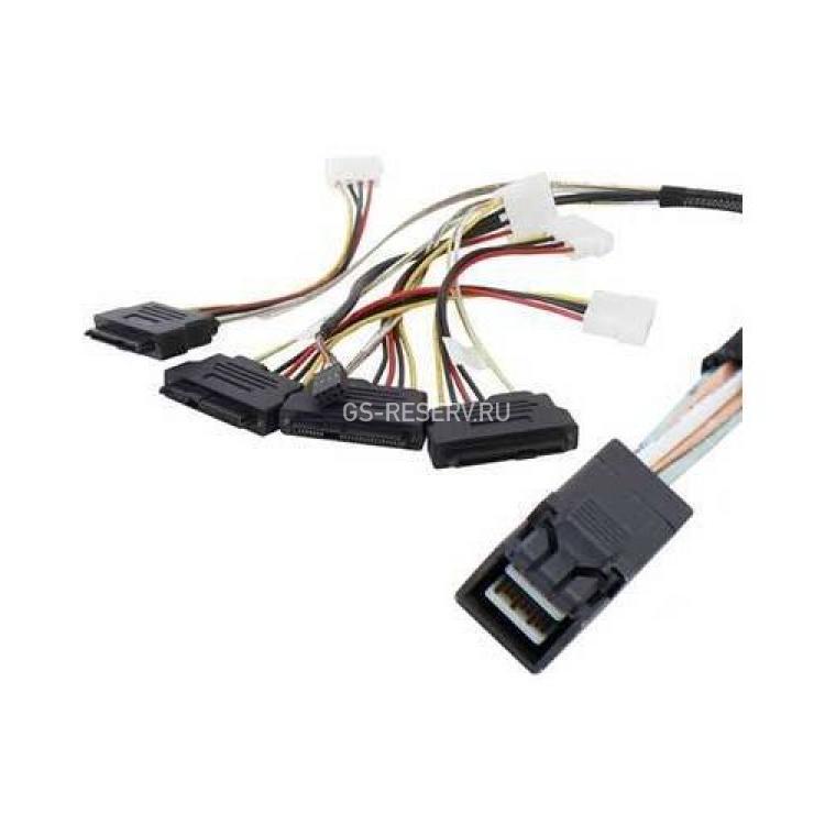 Шлейф SAS Various 1xSFF-8643 (mSASx4) To 4xSFF-8482 (4xSAS HDD) 100cm/1m(SFF8643-4SAS)