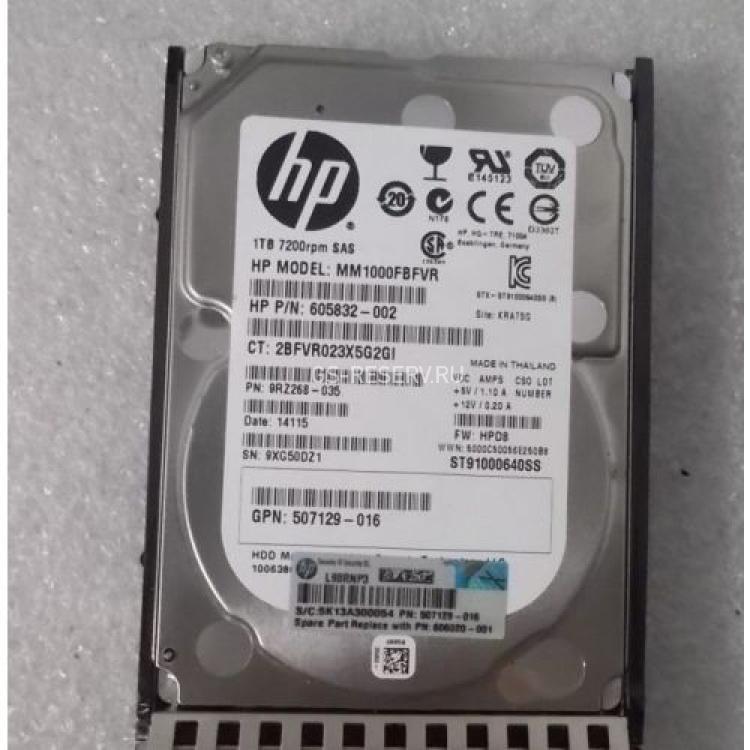 Жесткий Диск HP (Seagate) Constellation.2 ST91000640SS 1Tb (U600/7200/64Mb) 6G SAS 2,5" For Gen8 Gen9 Gen10(653954-001)