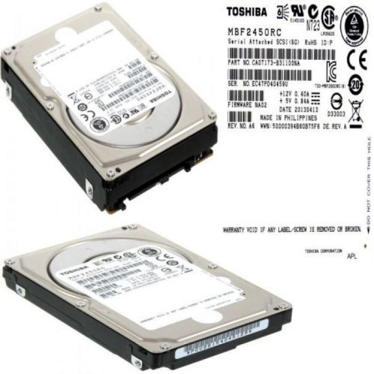 Жесткий Диск Toshiba 450Gb (U600/10000/16Mb) 6G SAS 2,5"(CA07173-B300)