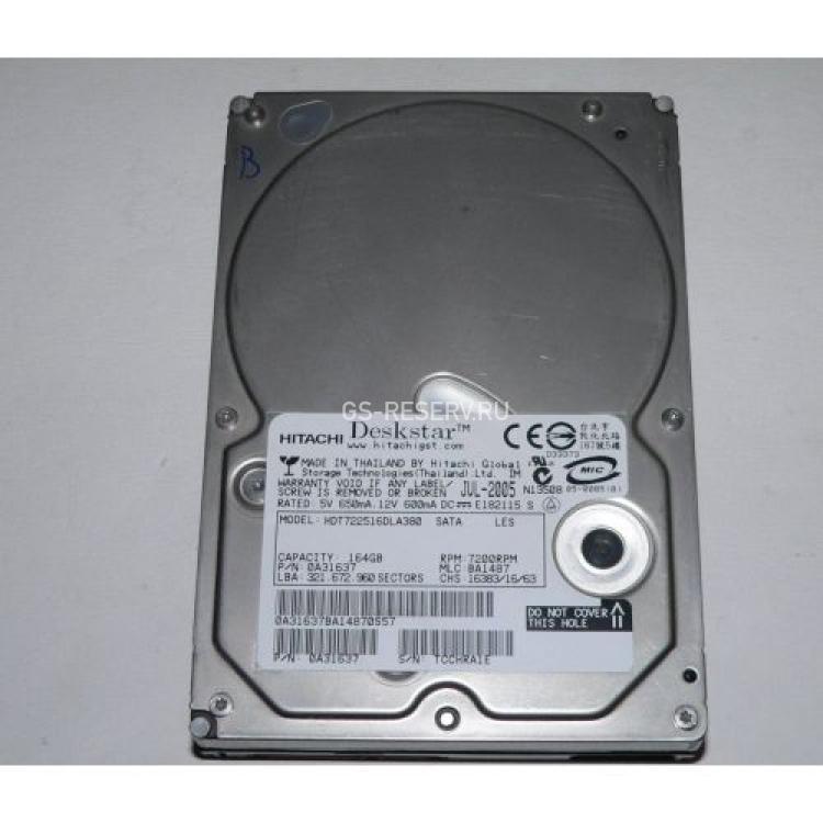 Жесткий Диск Hitachi Deskstar T7K250 164Gb (U300/7200/8Mb) SATAII(0A31637)