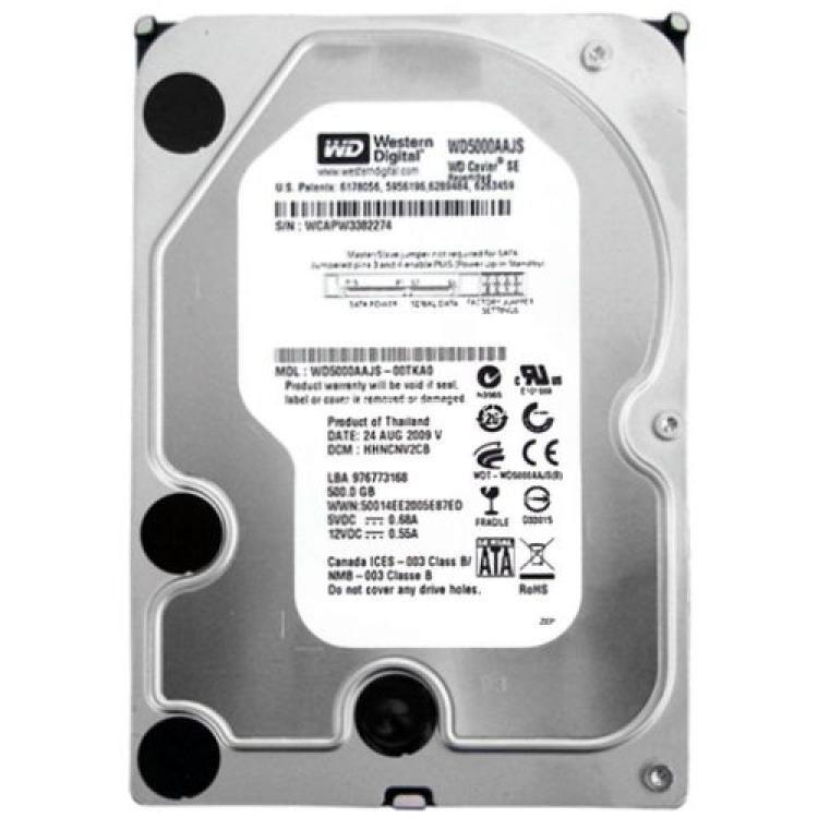 Жесткий Диск Western Digital Caviar Blue 500Gb (U300/7200/8Mb) SATAII(WD5000AAJS-55A8B0)