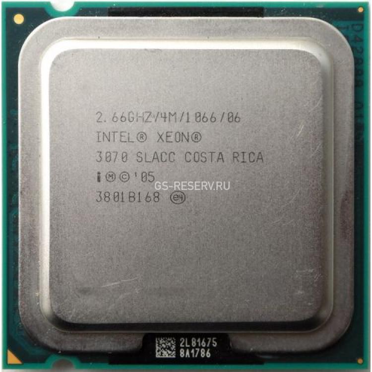 Процессор Intel Xeon 3070 2667Mhz (1066/L2-4Mb) 2x Core 65Wt Socket LGA775 Conroe(SL9ZC)