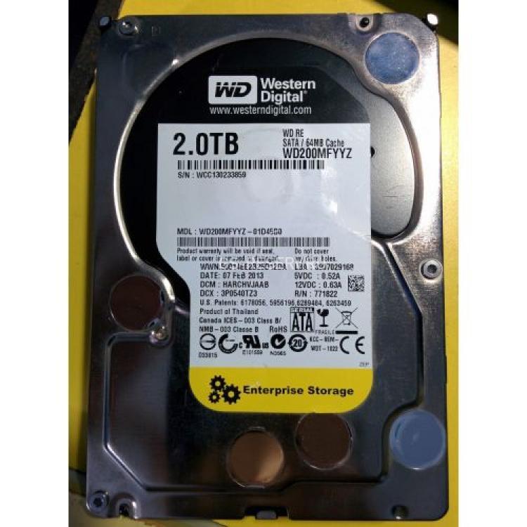 Жесткий Диск Western Digital RE 2Tb (U600/7200/64Mb) NCQ TLER 6G RAFF SATAIII(WD200MFYYZ-01D45B0)
