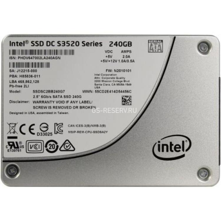 Твердотелый Накопитель SSD Intel SSD DC S3520 Series 240Gb 320Мб/сек TRIM 3D1 MLC AES 6G SATAIII 2,5" 7mm(948995)