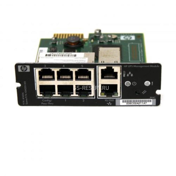 Плата Удаленного Управления HP UPS Management Module 10/100Мбит/сек 2xRJ45 6xRS-232 Web/SNMP For XR UPS R36000 R12000 R8000 R5500 R5500xr R3000 R3000xr R1500G2 R1500xr T2200xr T1500xr T1000xr(HSTNR-PB02)