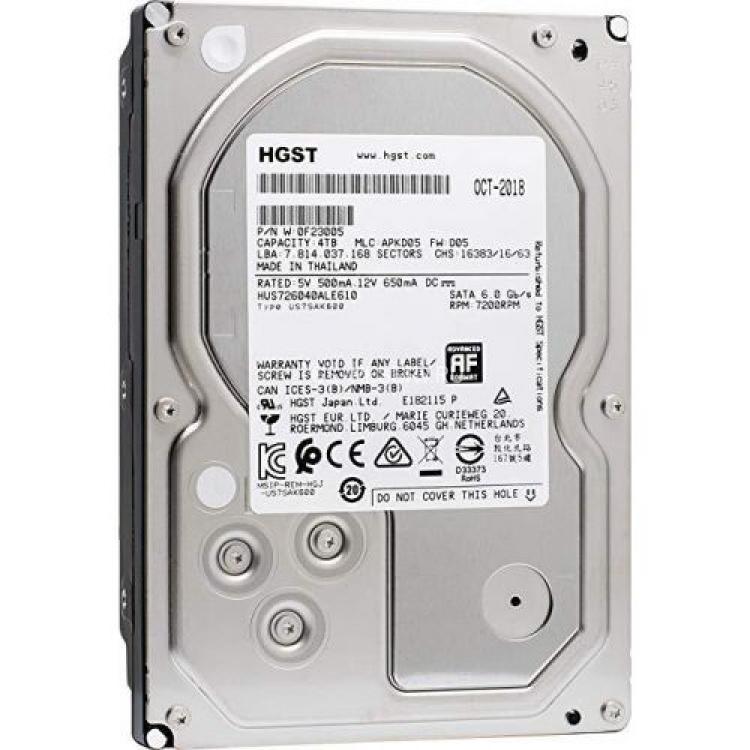 Жесткий Диск HGST Ultrastar 7K6000 4Tb (U600/7200/128Mb) AF Instant Secure Erase 512e 6G SATAIII 3,5"(0F23005)
