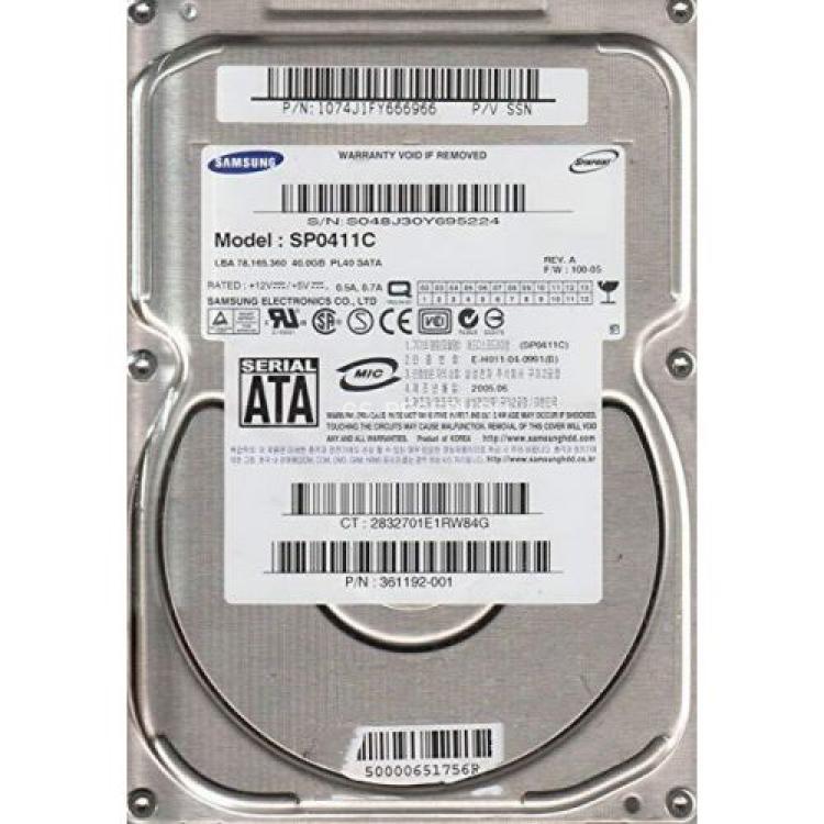 Жесткий Диск Samsung Spinpoint PL40 40Gb (U150/7200/2Mb) SATA(SP0411C)
