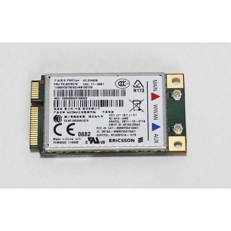 Модуль WWAN Lenovo (Ericsson) GSM GPRS 3G miniPCI-E For ThinkPad T420 T420s T520 W520 X220 X220t X220 Tablet L420 L421 L520(0A36186)