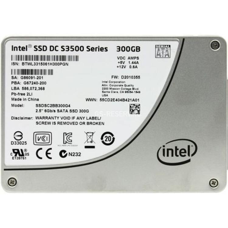 Твердотелый Накопитель SSD Intel SSD DC S3500 Series 300Gb TRIM MLC 6G SATAIII 2,5" 7mm(SSDSC2BB300G401)