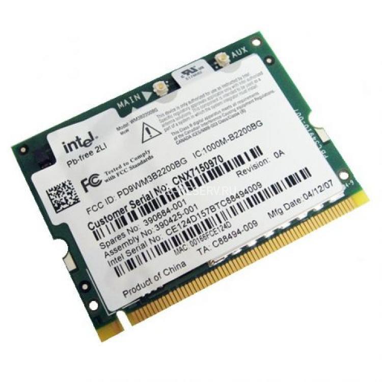 Модуль WiFi HP (Intel) PRO/Wireless 2200BG 802.11b/g 54MBit/s miniPCI(359106-001)