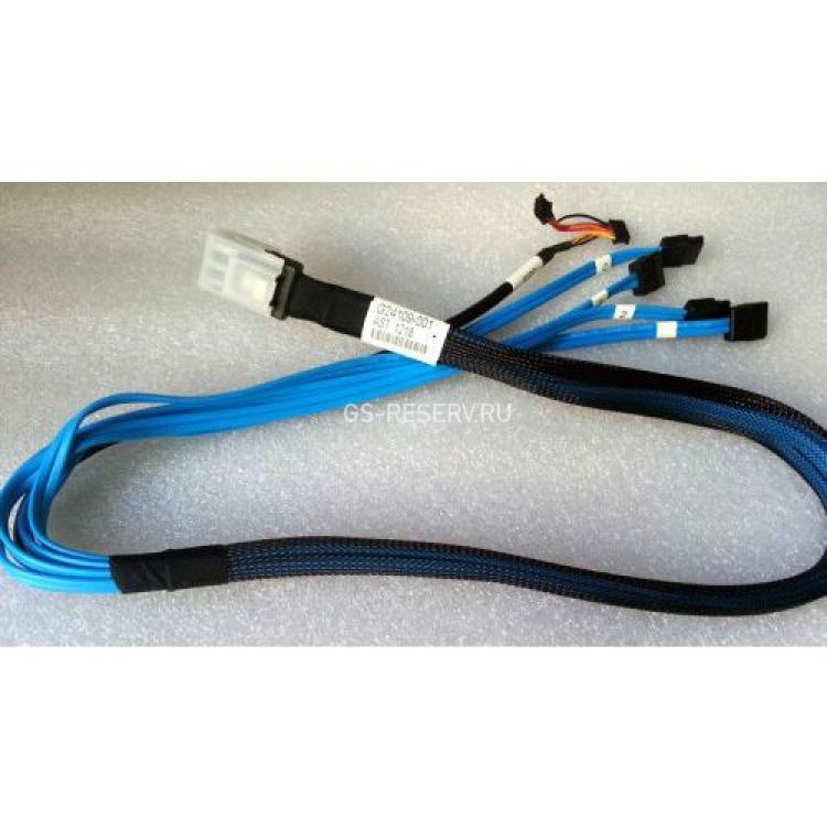 Шлейф SAS Intel 1xSFF-8087 (mSASx4) To 4xSATA (4xSATA Жесткий Диск или Корзина) SGPIO 74cm/0,74m(G24109)